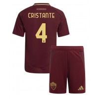 AS Roma Bryan Cristante #4 Replica Home Minikit 2024-25 Short Sleeve (+ pants)